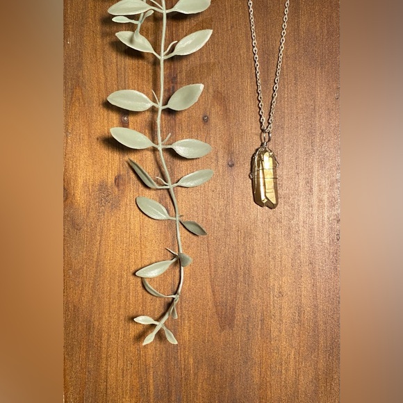 Wrapped Pyrite Necklace